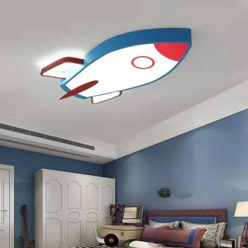 מנורת תקרה רכה חלליות וכוכבים לחדר ילדים