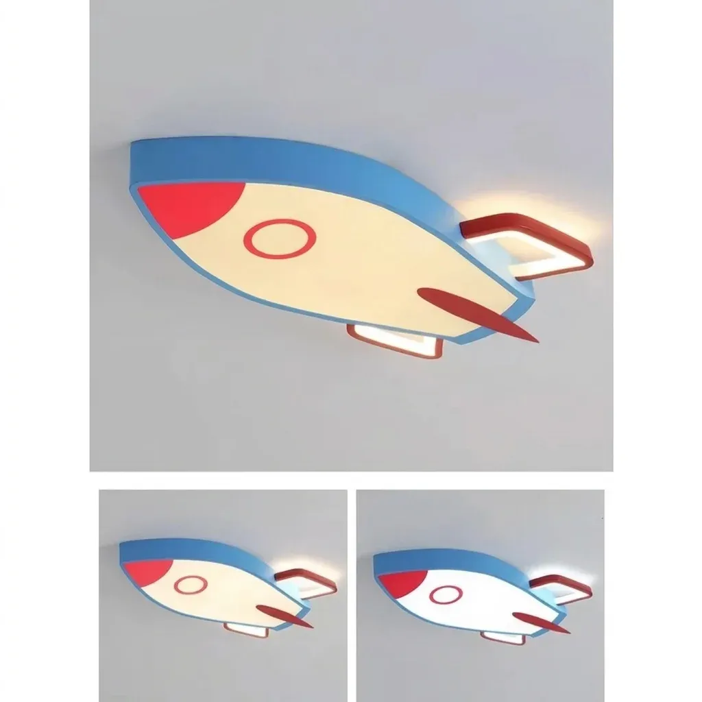 מנורת תקרה בצורת טיל לחדר ילדים
