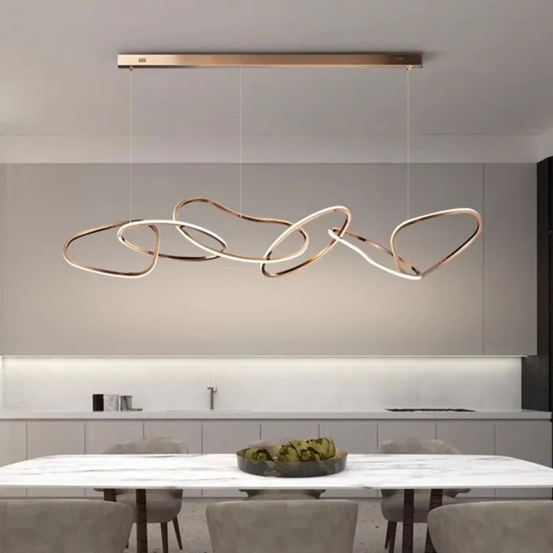 מנורה תלויה לד ליניארית רב ראשית לפינת אוכל ולסלון