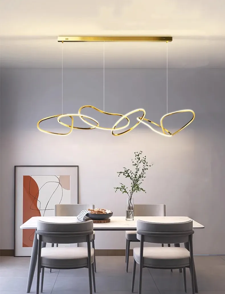 מנורה תלויה לד ליניארית רב ראשית לפינת אוכל ולסלון