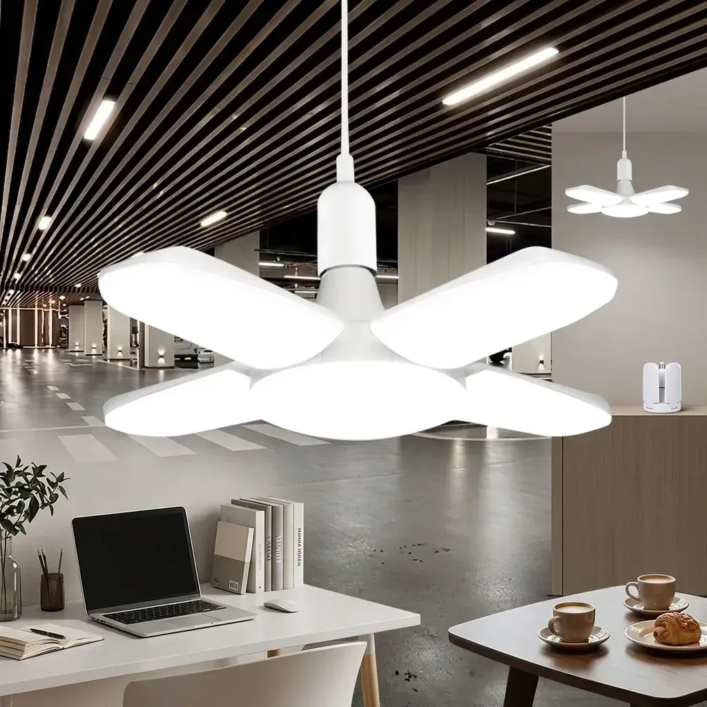 נורת לד חיישן תנועה מתקפלת לבנה