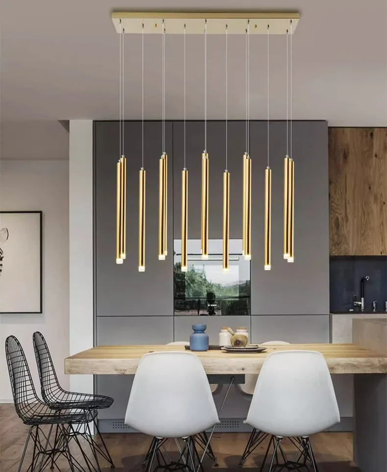 נברשת לד מרובת זרועות עם שלט ועמעום