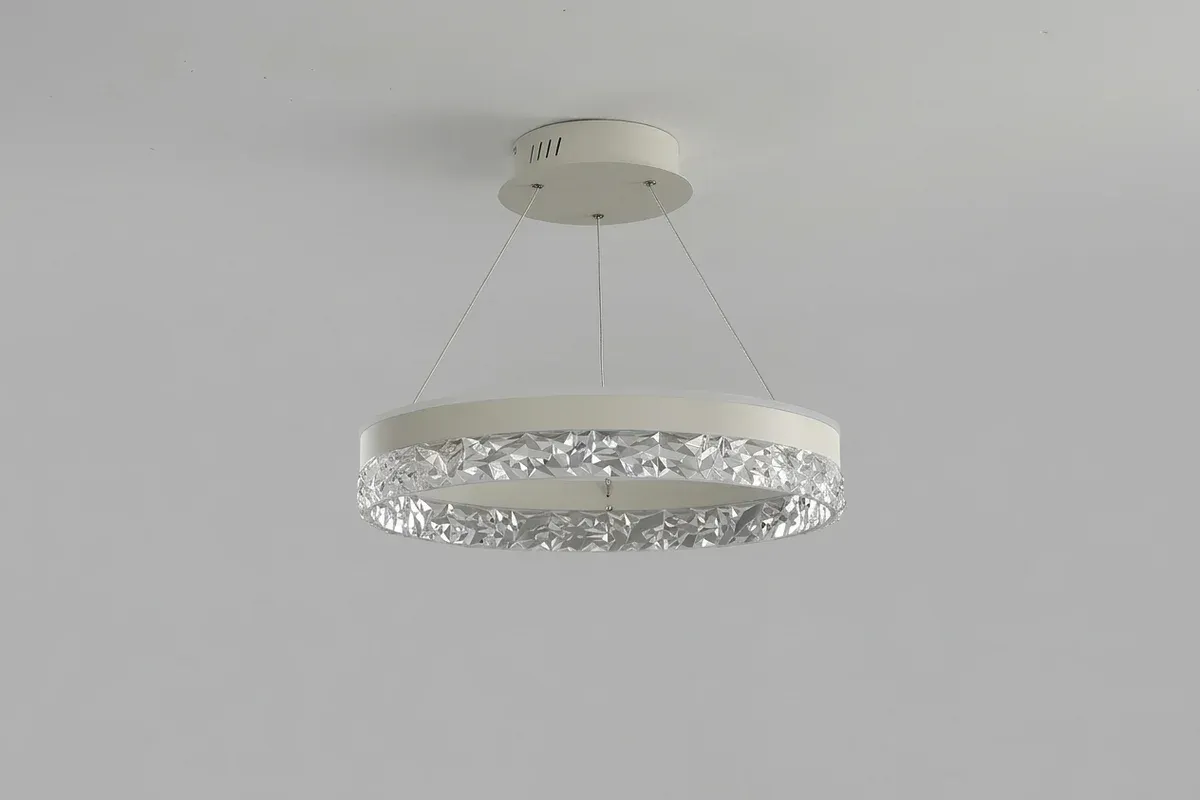 נברשת תקרה מודרנית עגולה בצבע לבן מט