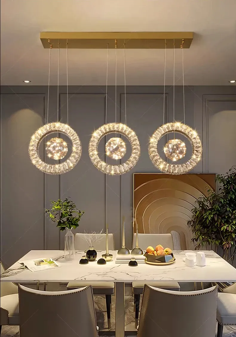 נברשת קריסטל מודרנית דימרית לפינת אוכל