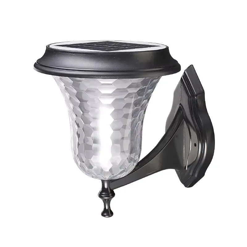 מנורת קיר סולארית לד לחוץ עם גוף אלומיניום