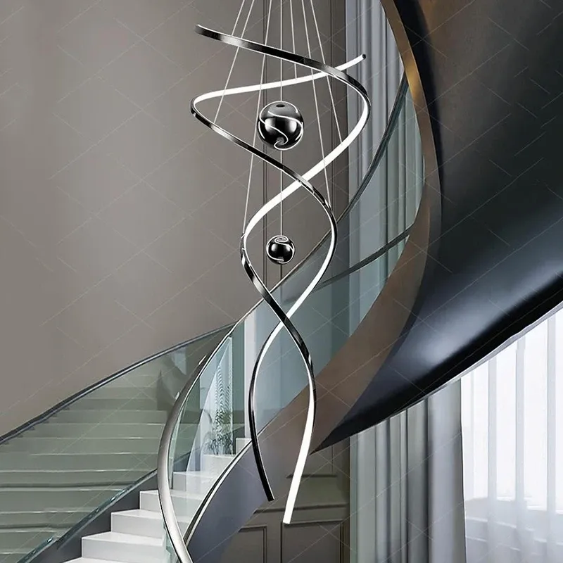 נברשת תלייה מודרנית מדורגת עם עמעום ושלט