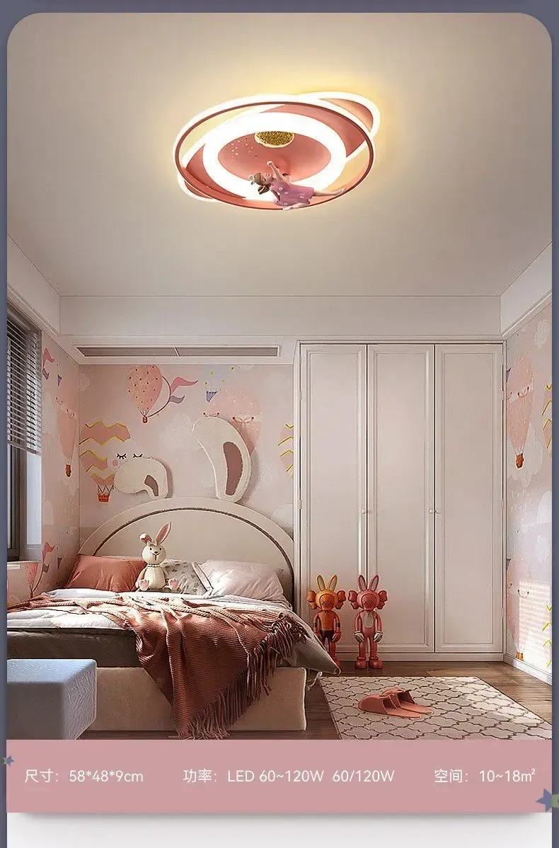 מנורת תקרה אסטרונאוט שחורה E27 לחדר ילדים