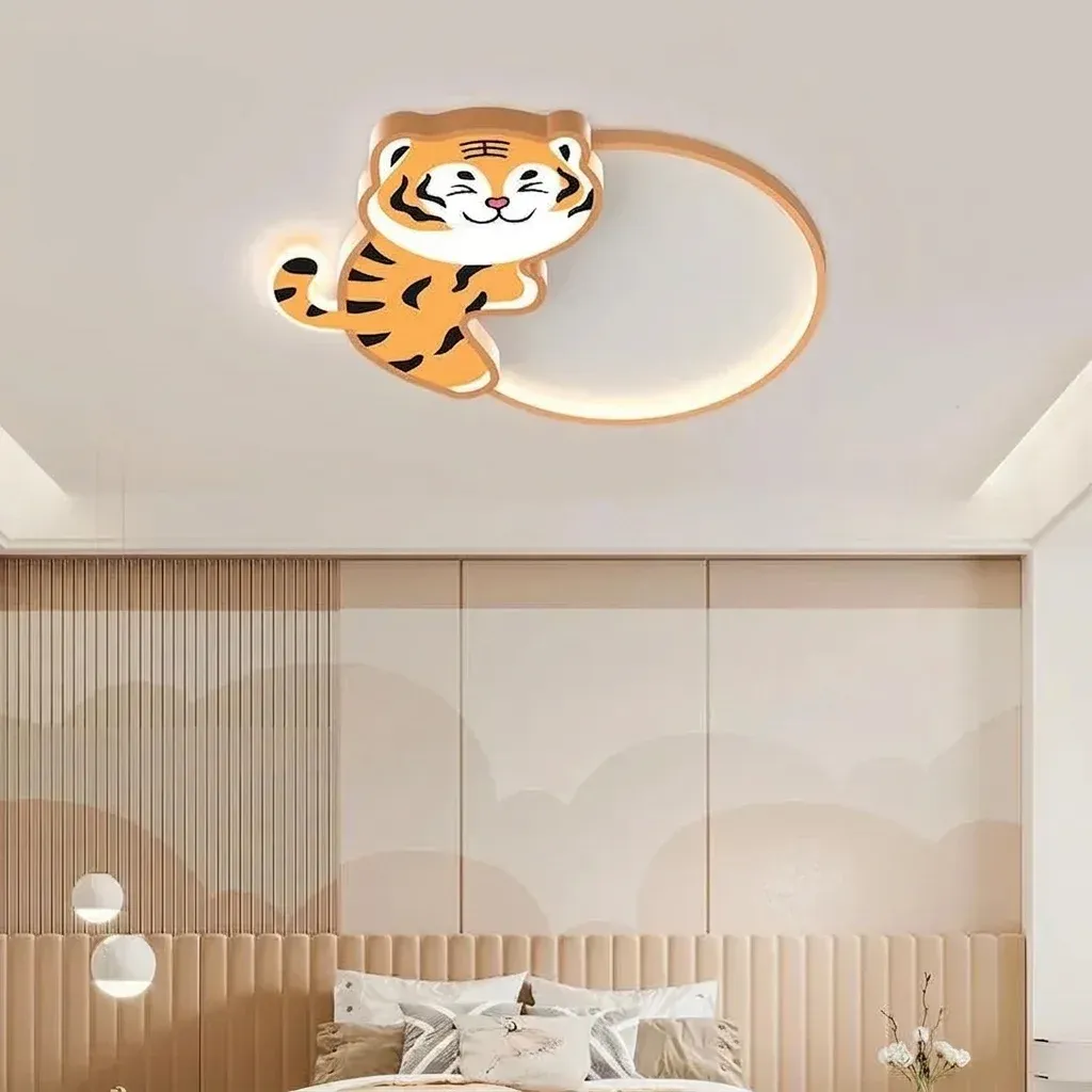 מנורת תקרה טיגריס כתומה לחדר ילדים