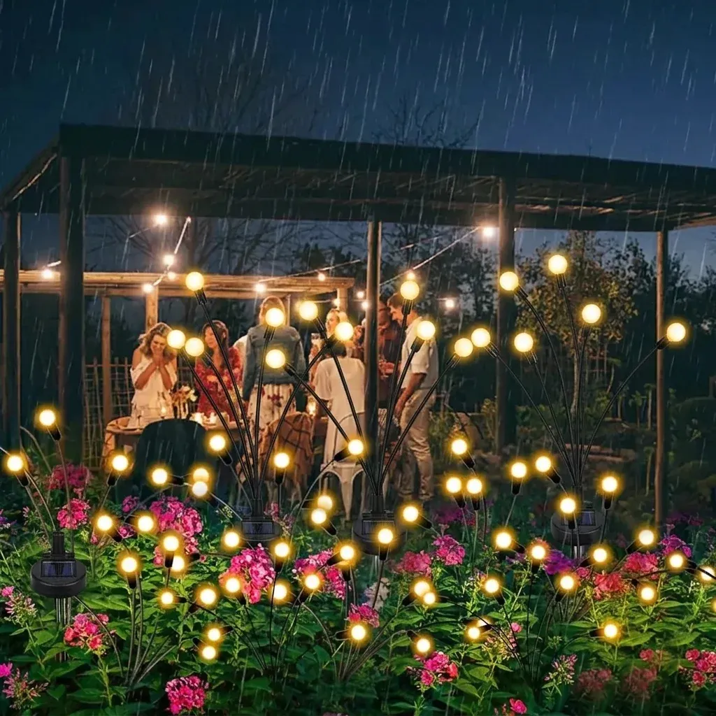 מנורת גחליליות סולארית לגינה עם 10 לדים