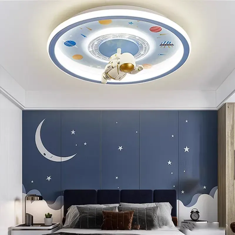 מנורת תקרה פוני ורוד או אסטרונאוט כחול לד בקוטר 50 ס״מ