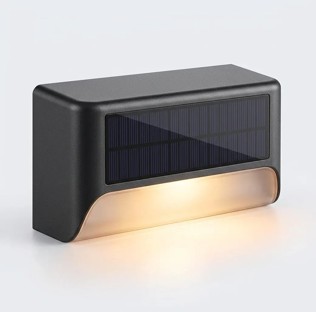 סט תאורת מדרגות סולארית לד חיצונית