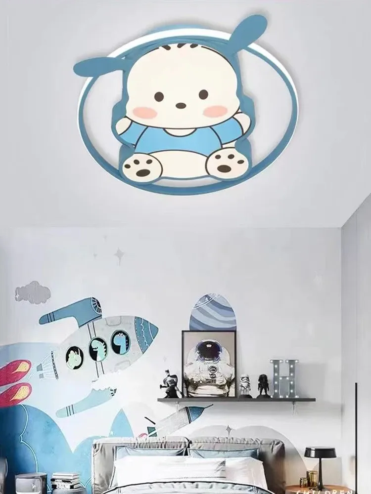 מנורת תקרה כלבלב כחולה דימרית עם שלט לחדר ילדים