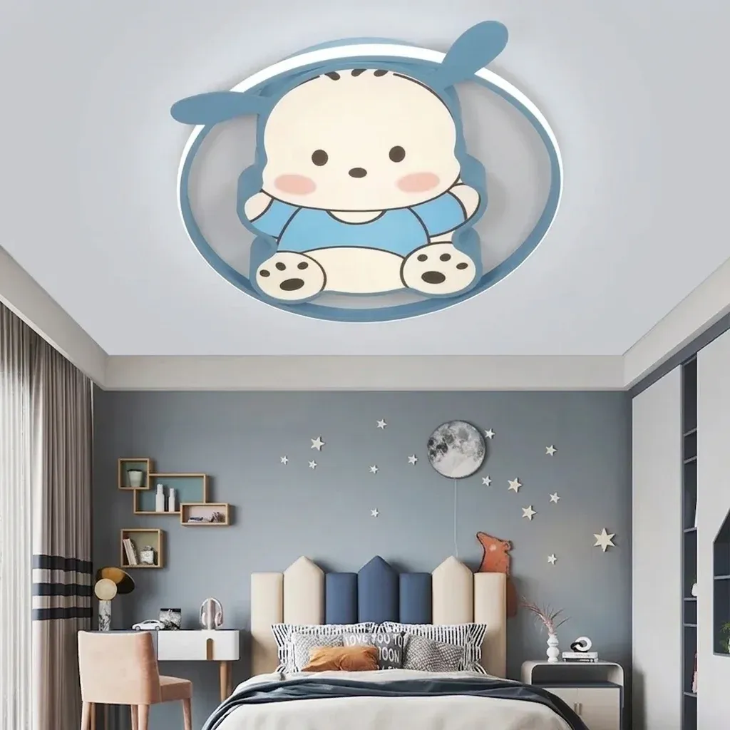 מנורת תקרה כלבלב כחולה לחדר ילדים