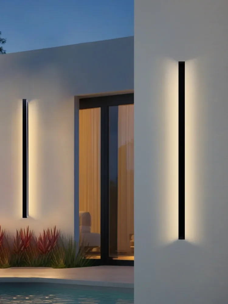 מנורת קיר לד ליניארית דקה לפנים ולחוץ