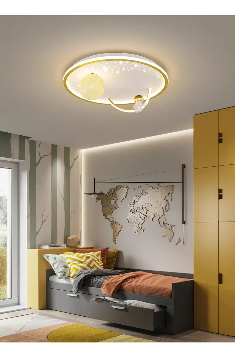 מנורת תקרה כוכבים כחול לבן לחדר ילדים