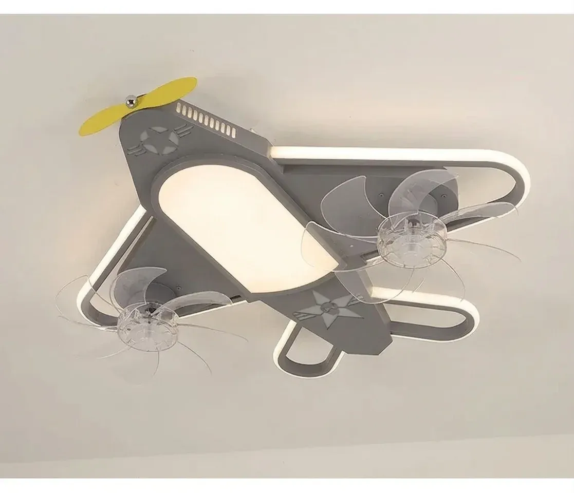 מאוורר תקרה מטוס מצויר עם תאורה