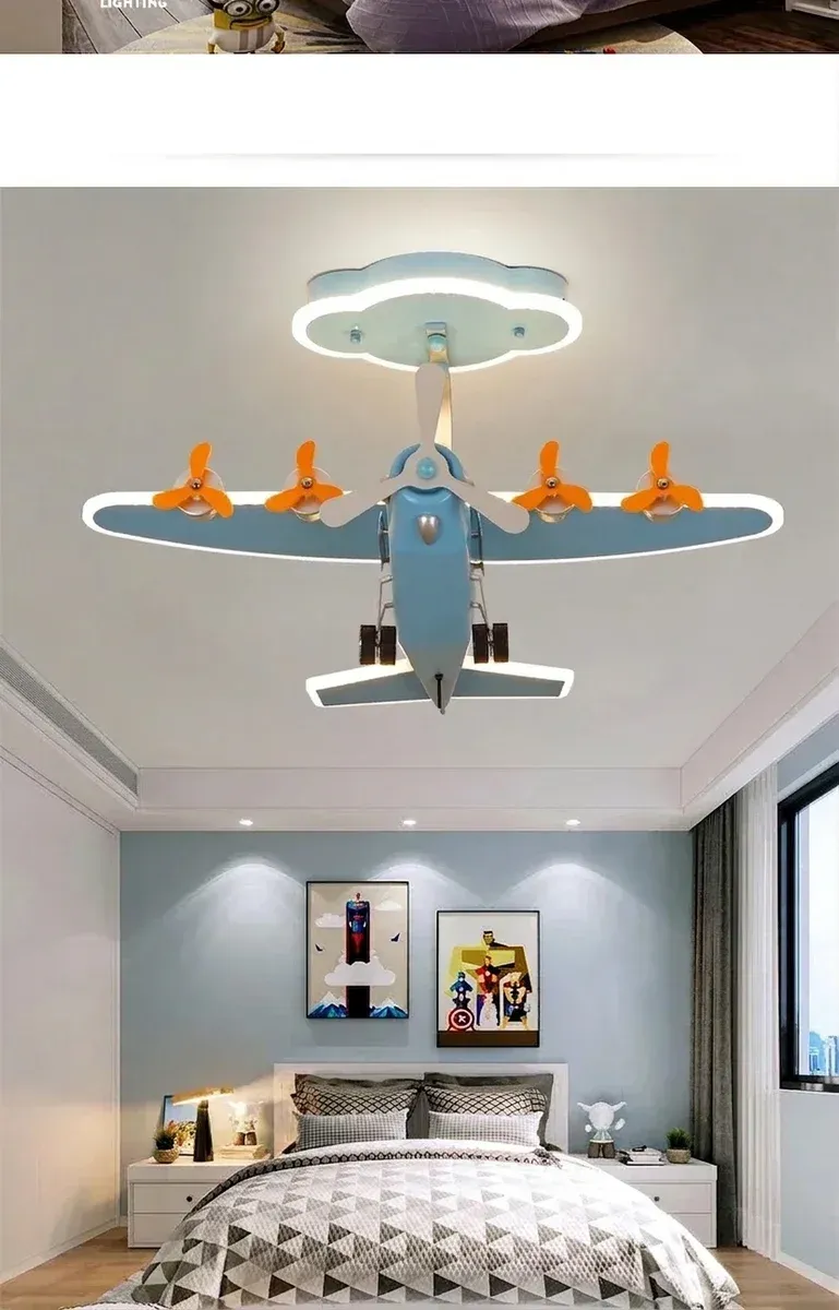 מנורת תקרה מטוס לחדר ילדים