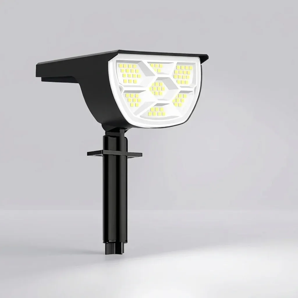 זרקור גן סולארי שחור עם 68 לדים