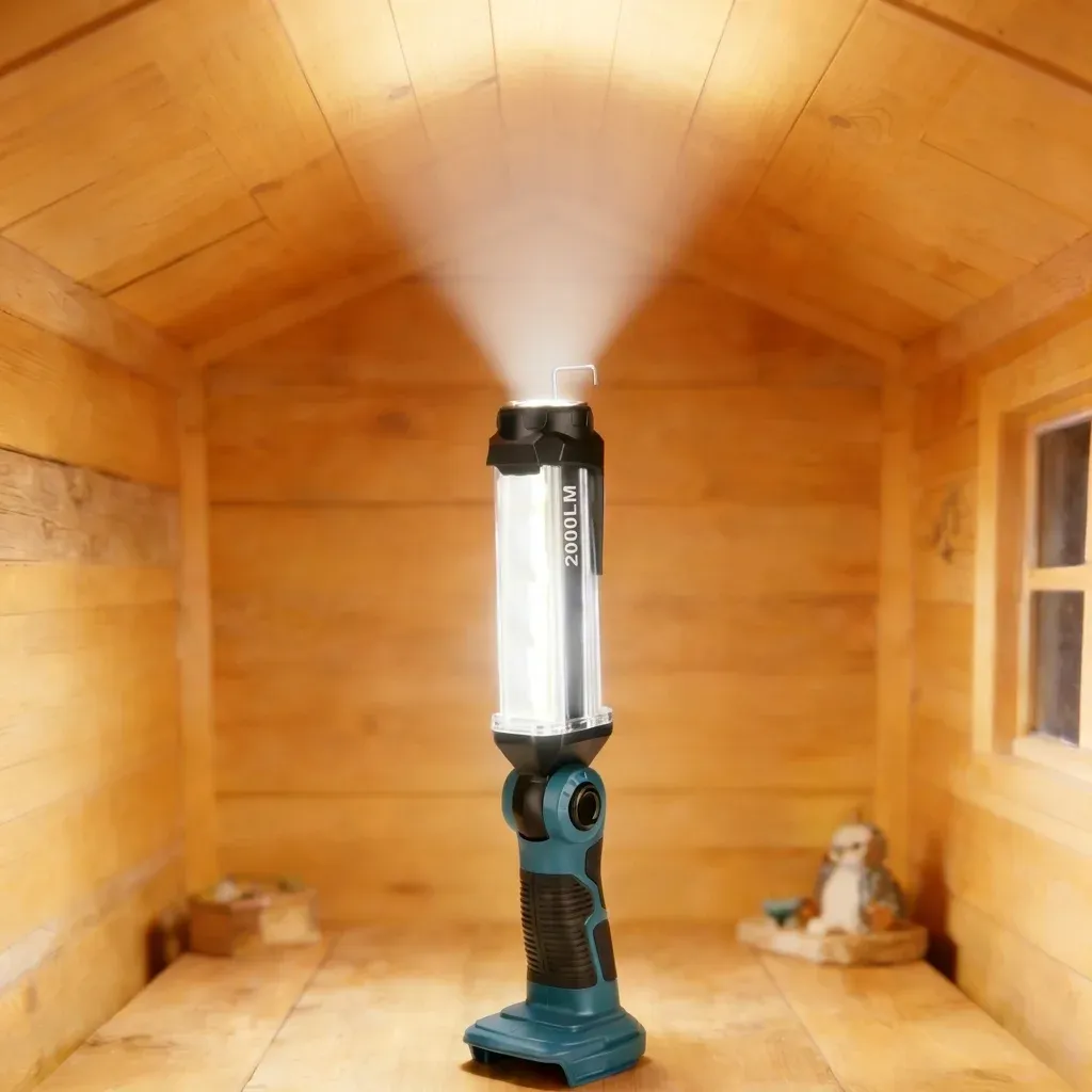 פנס עבודה נטען למקיטה עם ראש לד