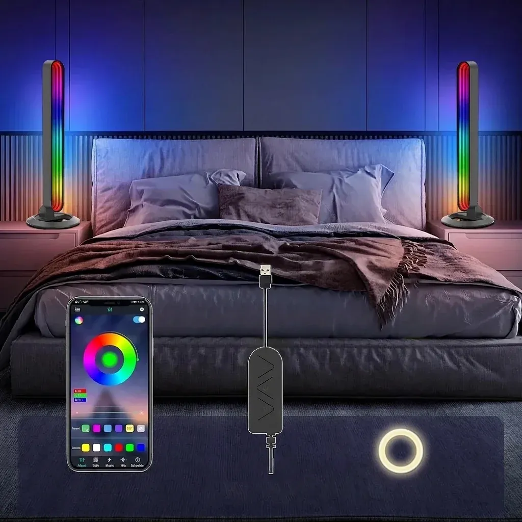 פס תאורה חכם RGB על בסיס שחור