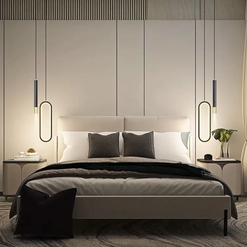 מנורה תלויה נורדית דו ראשית בגימור זהב או שחור