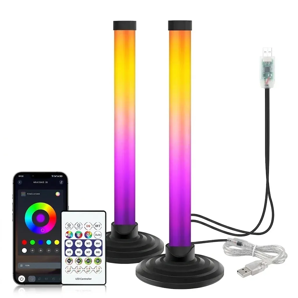 זוג מנורות פינה חכמות RGB צבעוניות