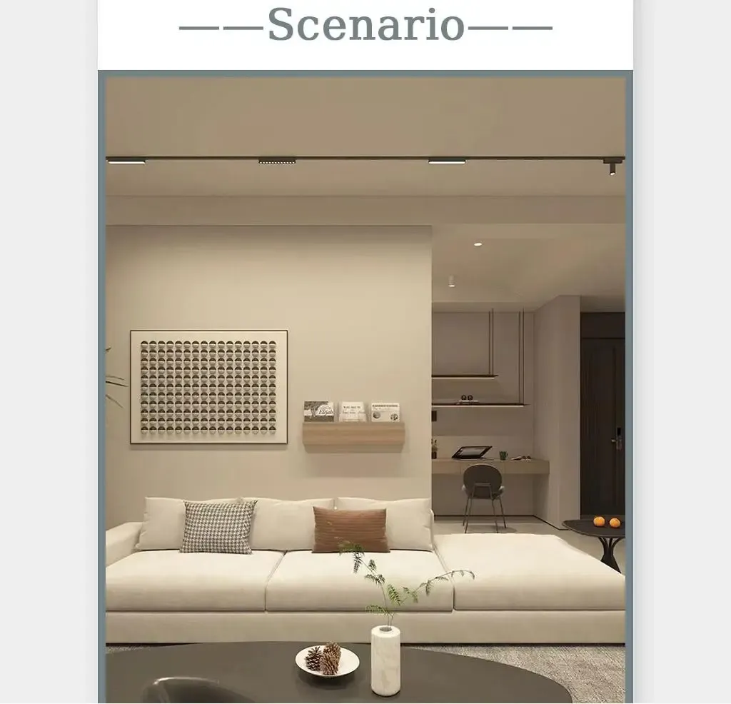 ספוט מסילה מגנטי דק חכם לעמעום