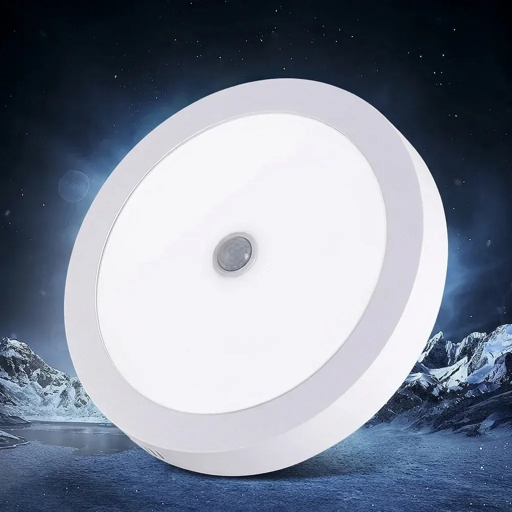 פאנל תקרה חכם לבן עם חיישן תנועה