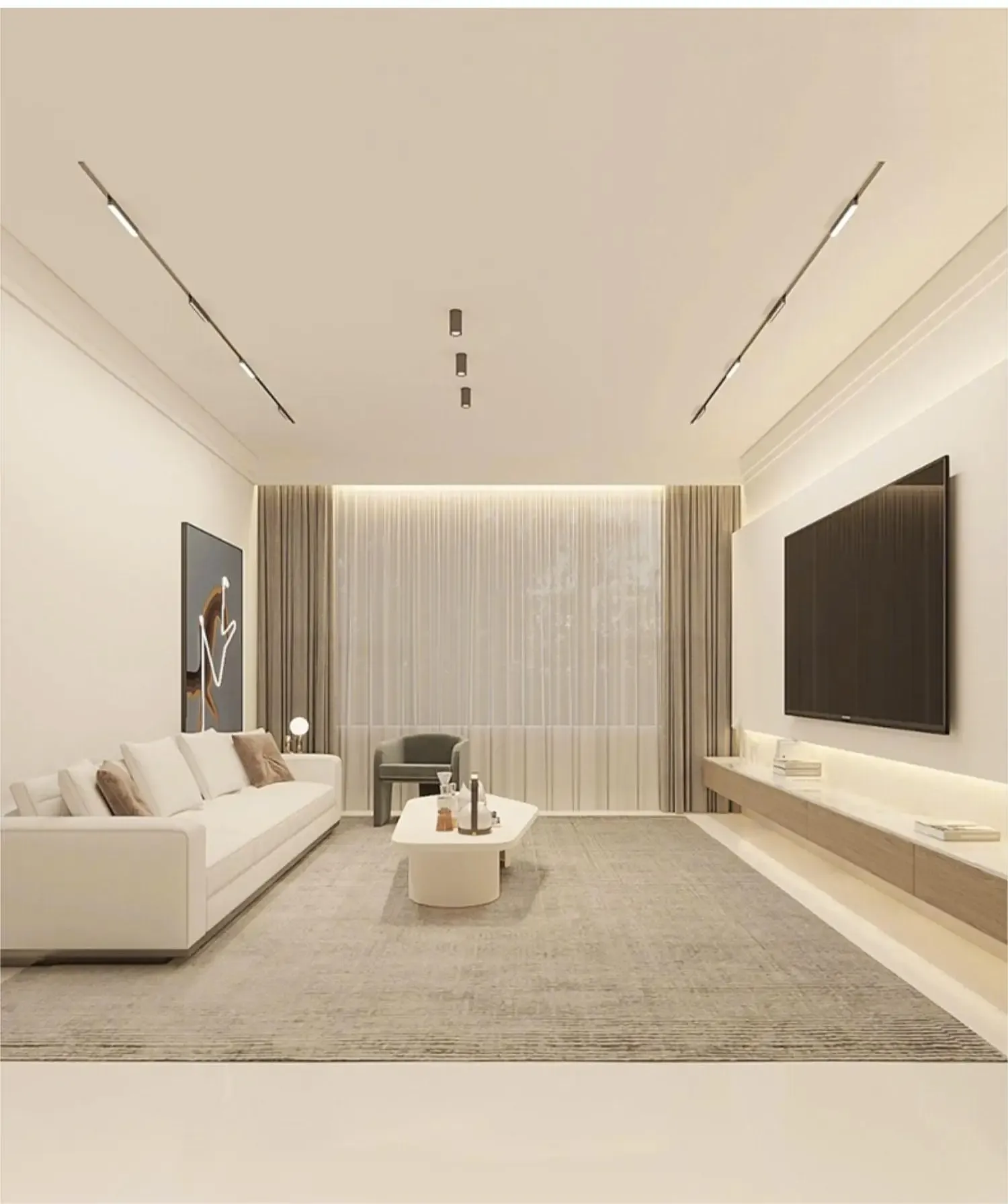 מסילת ספוט מגנטית דקה עם שלט