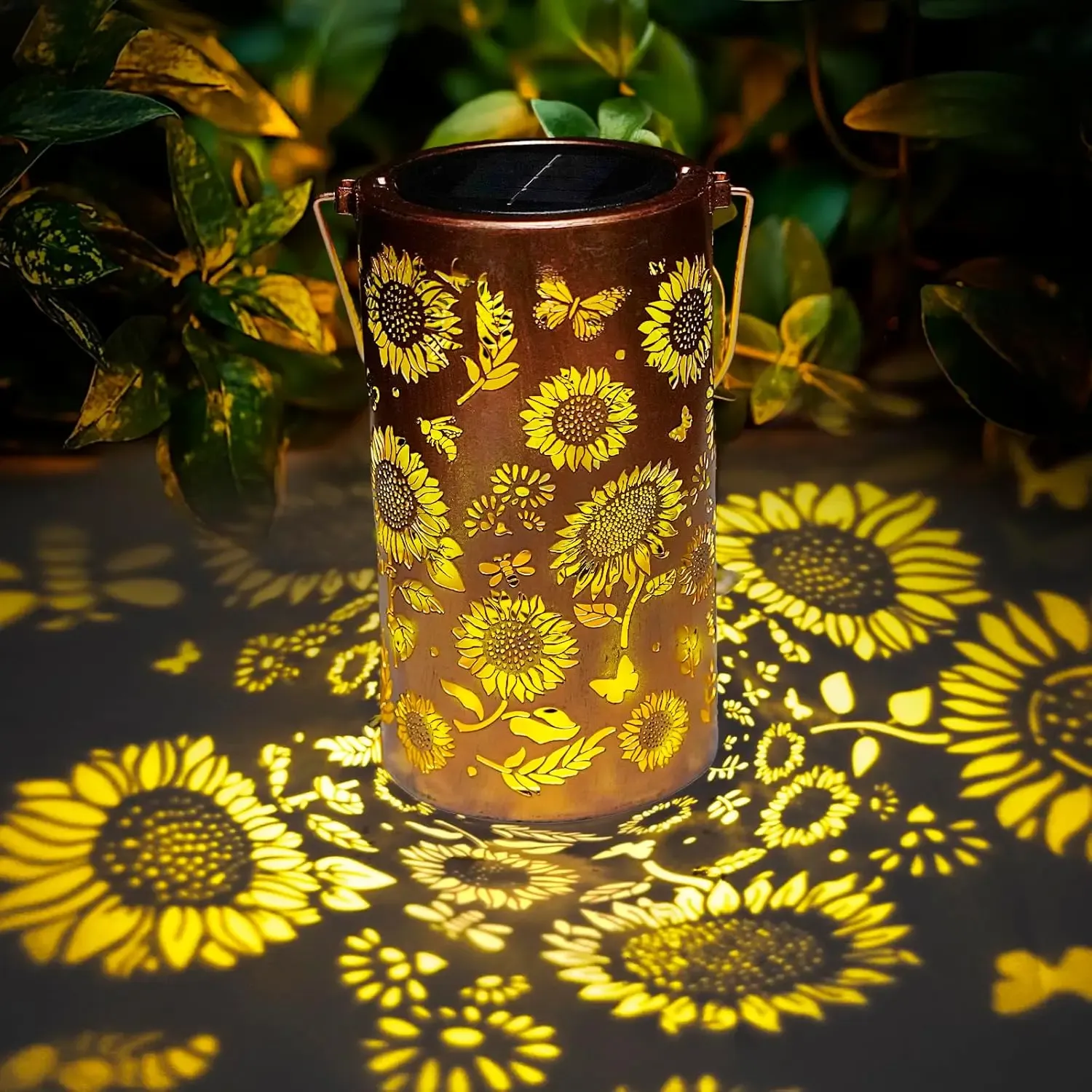 מנורת שמש דקורטיבית בצורת חמנייה לחוץ