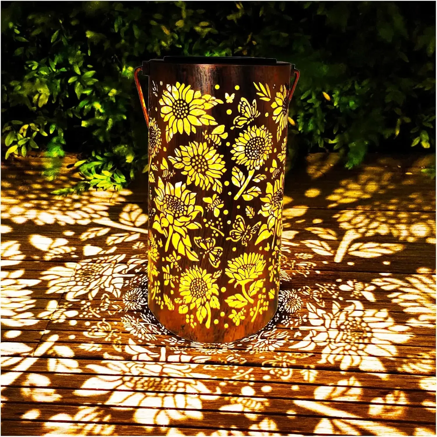 מנורת שמש דקורטיבית בצורת חמנייה לחוץ