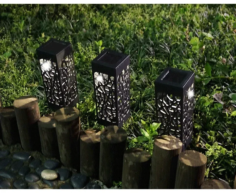 פנס שביל סולארי חלול עם חיישן לגינה