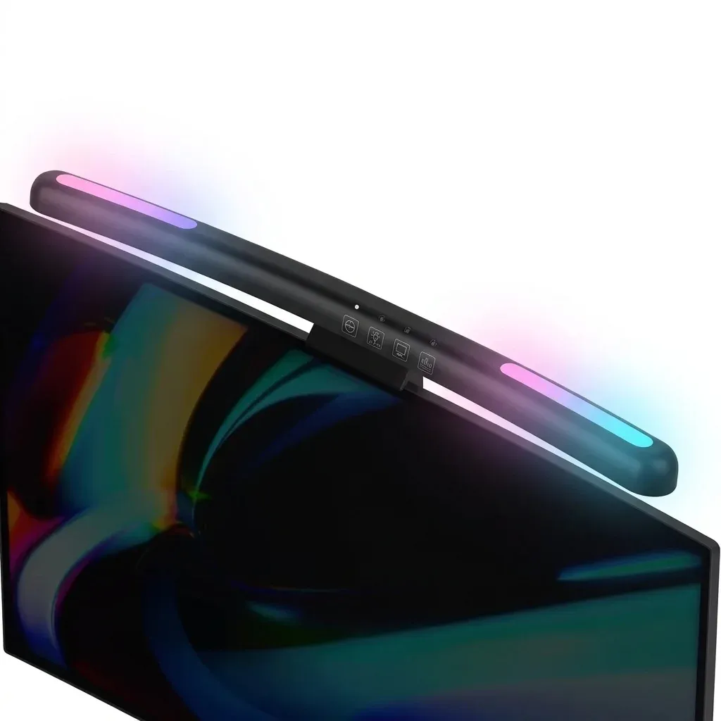 פס תאורה קמור למסך עם RGB