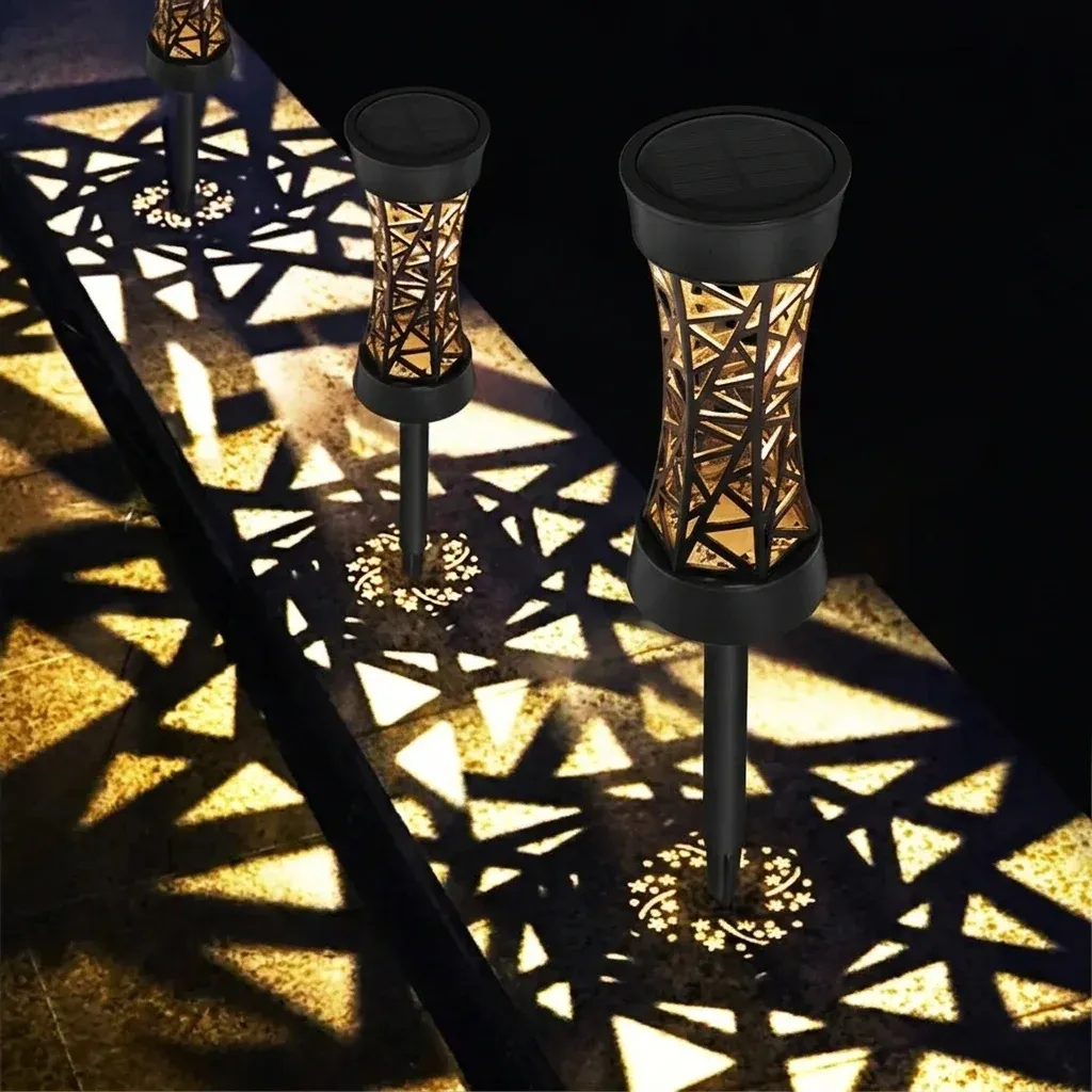 פנס שביל סולארי שחור לגינה