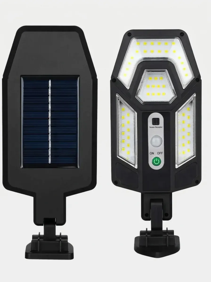 פנס קיר סולארי חכם עם חיישן ושלט