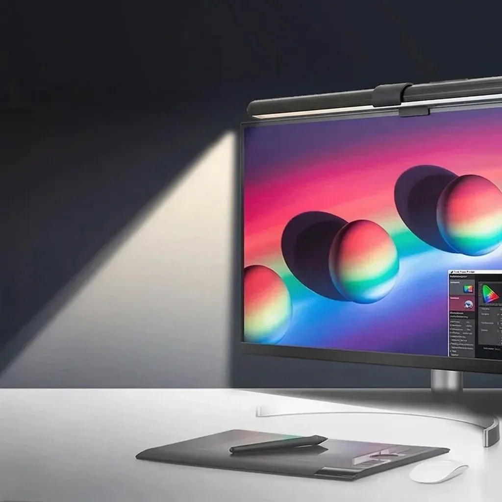 פס תאורת מסך שחור עם עמעום מגע