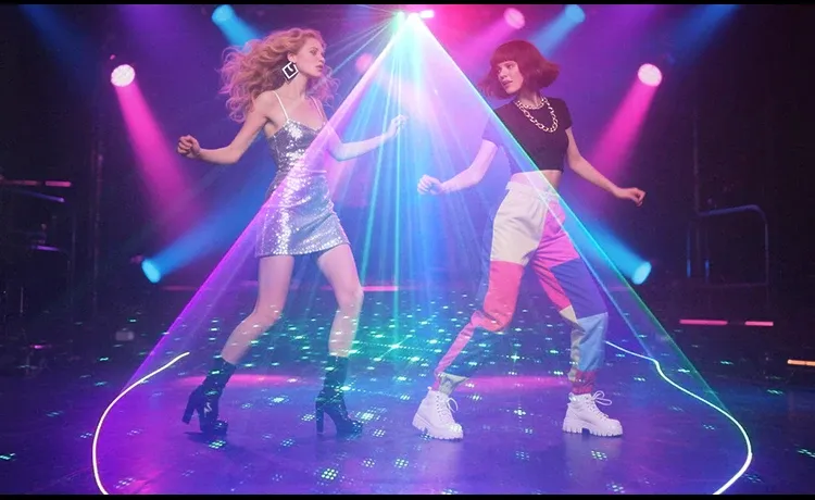 תאורת דיסקו דינמית לבמה עם שלט ו־DMX