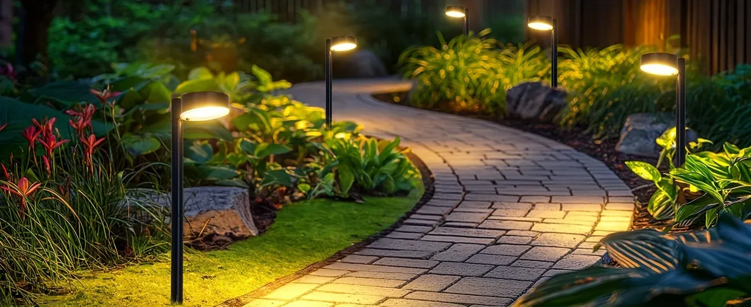 סט פנסי שביל סולאריים עם 12 לדים