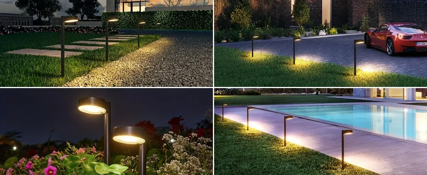 סט פנסי שביל סולאריים עם 12 לדים