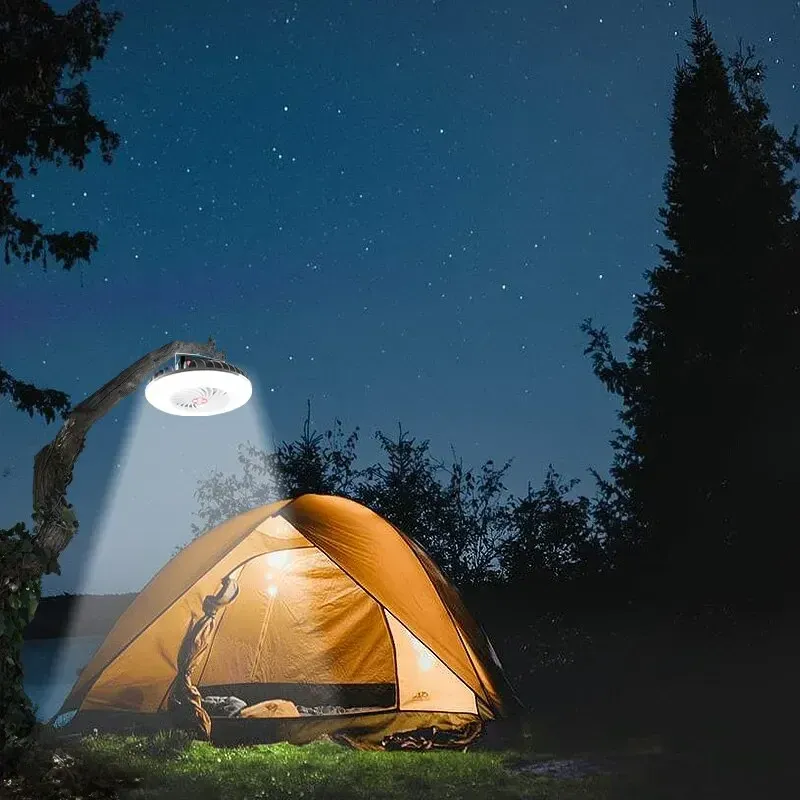 פנס קמפינג סולארי מתקפל עם סוללת גיבוי