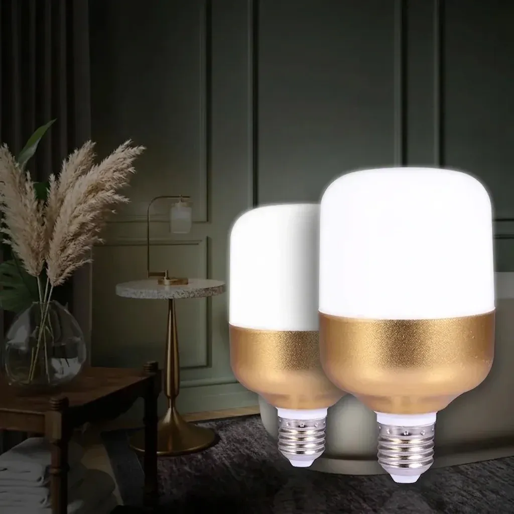 נורת לד E27 זהב ולבן נקייה