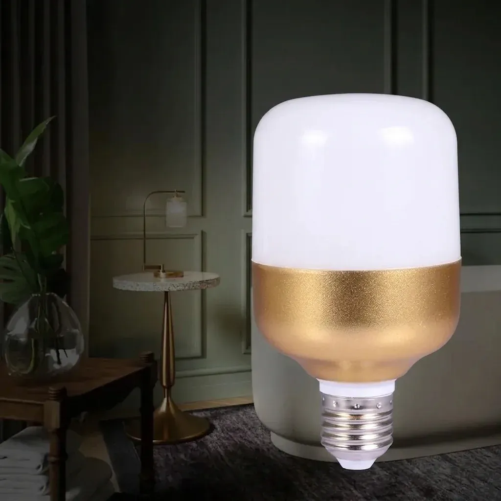 נורת לד E27 זהב ולבן נקייה