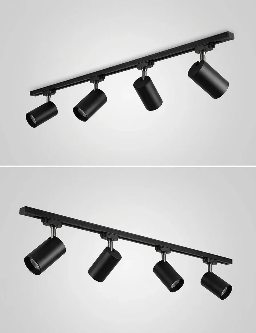 סט ספוט פס לד שחור מתכוונן