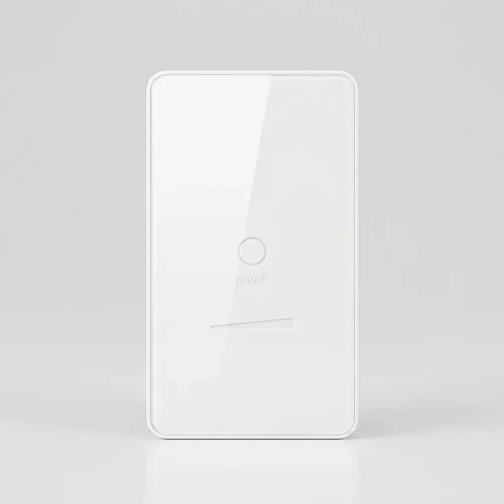 מתג דימר חכם לבן נקי לצילום מוצר