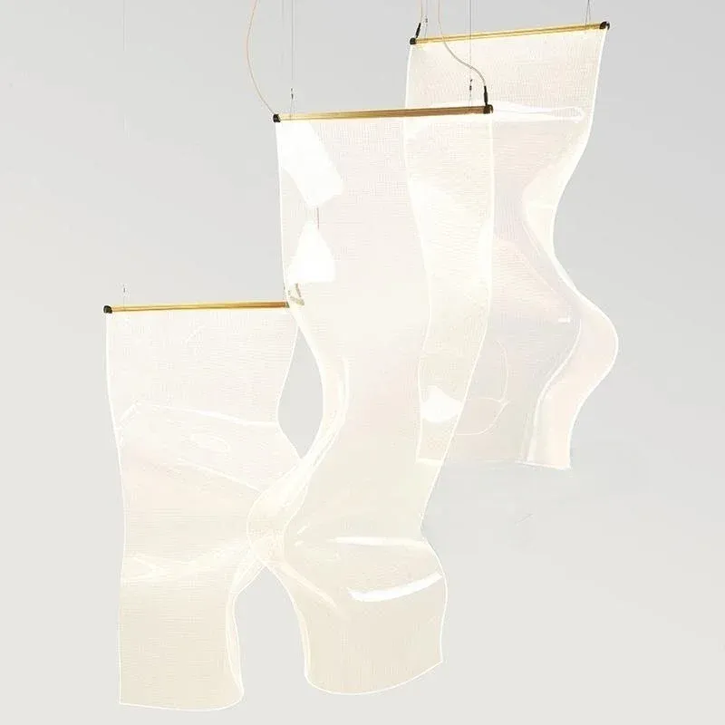 נברשת אקרילית גלית בסגנון נורדי מודרני