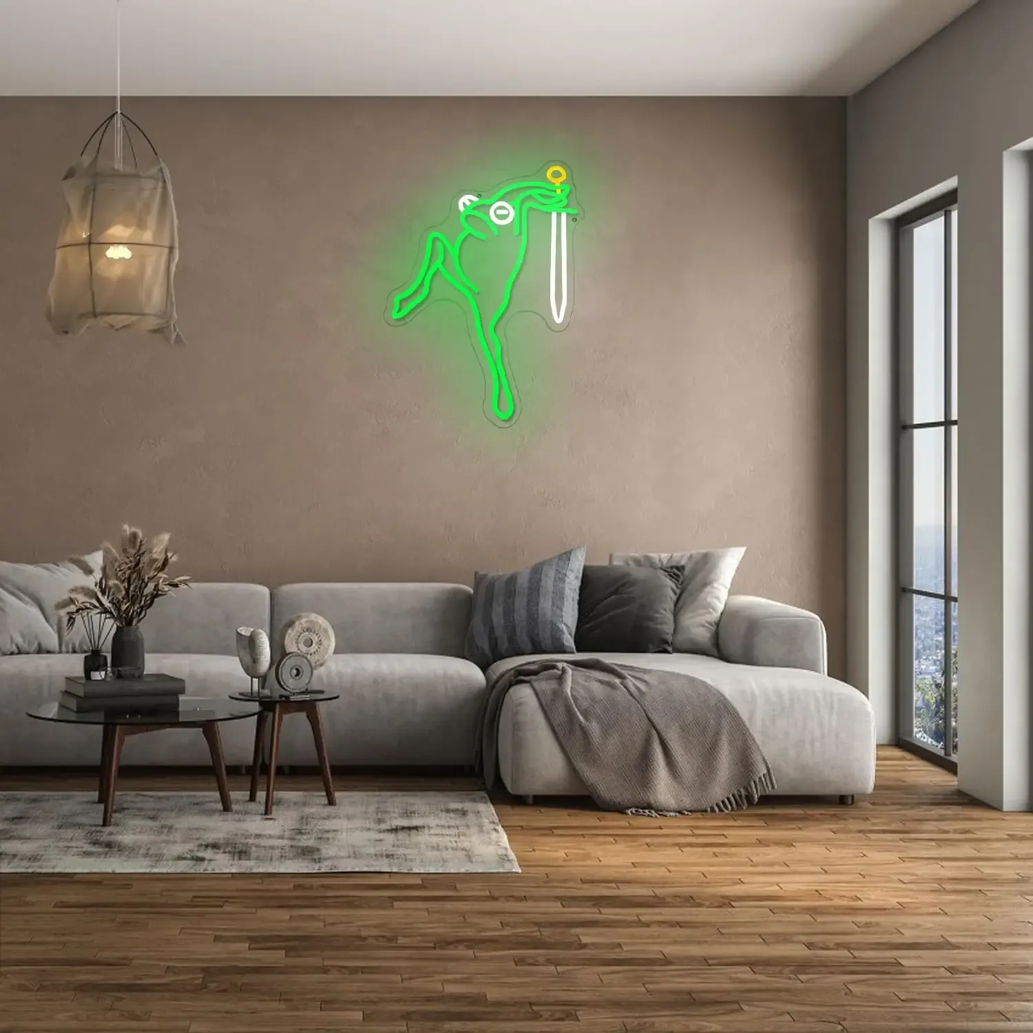 שלט ניאון צפרדע מואר ל־USB