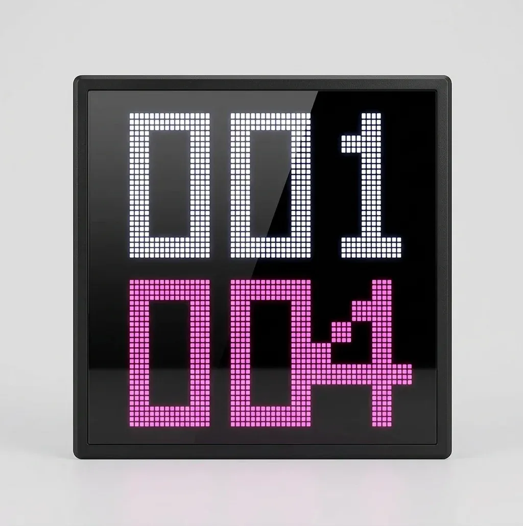 לוח פיקסלים חכם RGB מרובע שחור