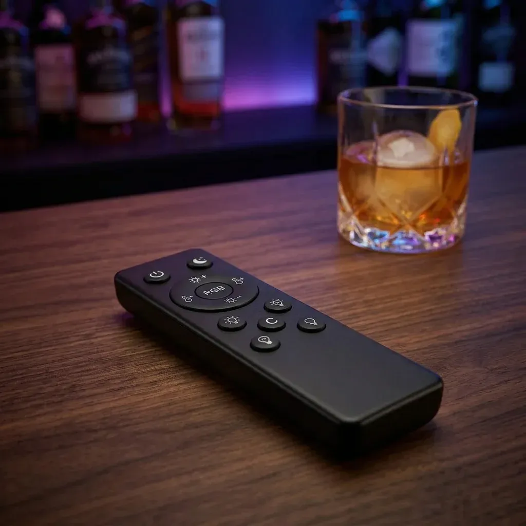 שלט חכם שחור לתאורת RGB על בר