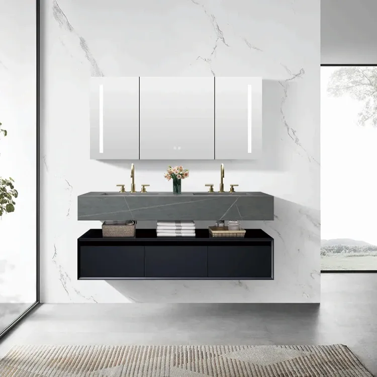 ארון מראה מואר לאמבטיה בעיצוב אירופי