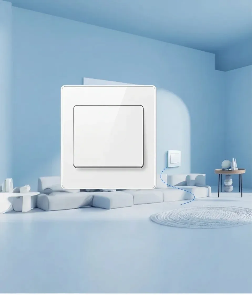 מתג תאורה חכם לבן טואיה חזית